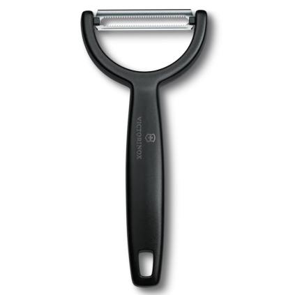 Škrabka na zeleninu YPSO 16 cm, zoubkované ostří, černá, plast, Victorinox