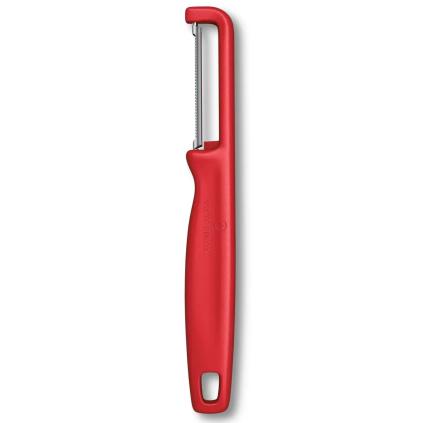 Škrabka na zeleninu IOTA 16 cm, zoubkované ostří, červená, plast, Victorinox