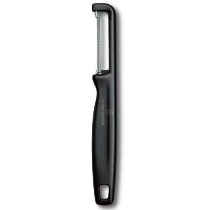 Škrabka na zeleninu IOTA 16 cm, zoubkované ostří, černá, plast, Victorinox