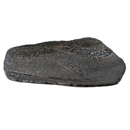 Jídelní talíř SHIRANAMI 27 x 17 cm, černá, keramika, MIJ