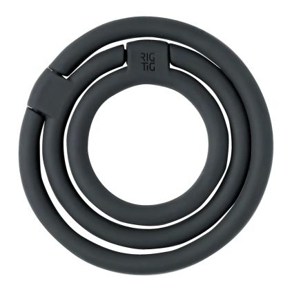Podložka pod hrnec CIRCLES 13 cm, černá, silikon, RIG-TIG