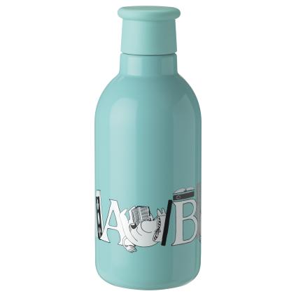 Termoláhev MOOMIN ABC 500 ml, tyrkysová, nerezová ocel, RIG-TIG