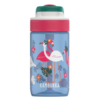 Láhev na vodu pro děti LAGOON 400 ml, blue flamingo, tritan, Kambukka
