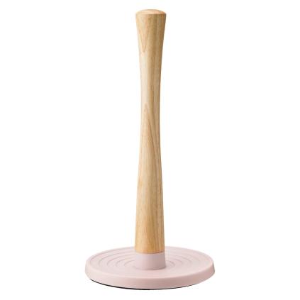 Držák na kuchyňské utěrky ROLL-IT 30 cm, růžová, plast / dřevo, RIG-TIG