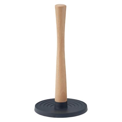 Držák na kuchyňské utěrky ROLL-IT 30 cm, černá, plast / dřevo, RIG-TIG