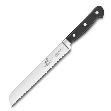 Nůž na chleba PLUTON 20 cm, nerezové nýty, černá, Lion Sabatier
