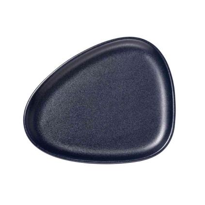 Snídaňový talíř CURVE 22 cm, námořnická modrá, kamenina, LIND DNA