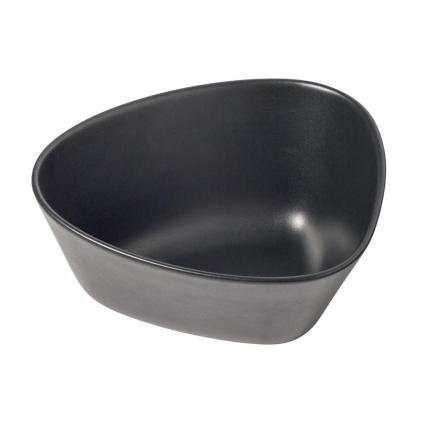 Servírovací mísa CURVE 22 cm, černá, kamenina, LIND DNA