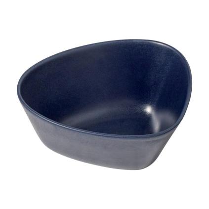 Servírovací mísa CURVE 22 cm, námořnická modrá, kamenina, LIND DNA