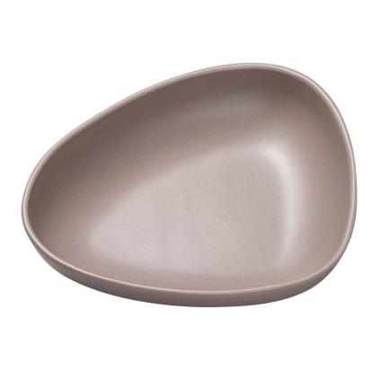 Hluboký talíř CURVE 22 cm, teplá šedá, kamenina, LIND DNA