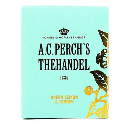 Zelený čaj GREEN LEMON & GINGER, 10 čajových sáčků, A.C. Perch's Thehandel