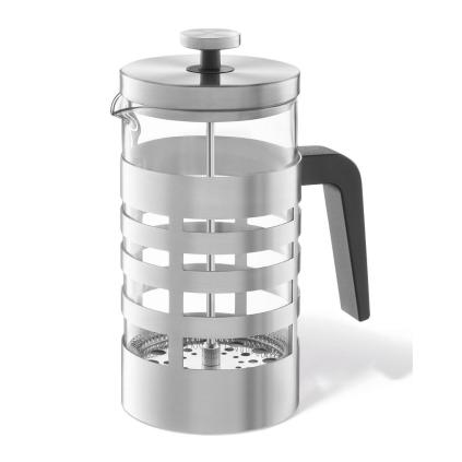 French press kávovar SEGOS 1 l, stříbrná, nerezová ocel / sklo, Zack