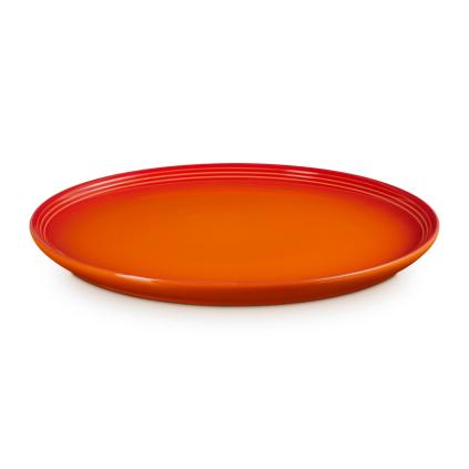 Jídelní talíř COUPE 27 cm, FLAME, kamenina, Le Creuset