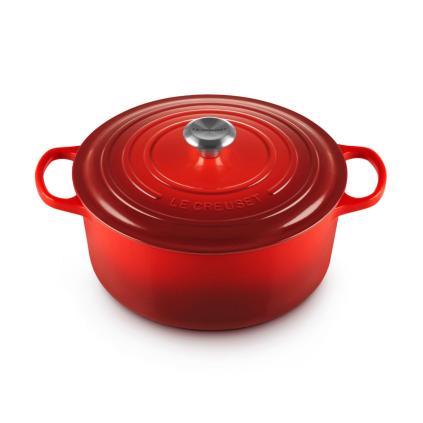 Kastrol SIGNATURE 28 cm, 6,7 l, CERISE, litina, Le Creuset
