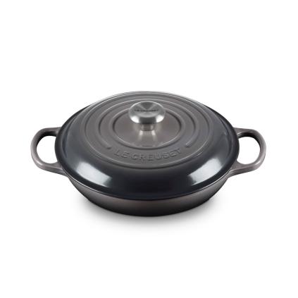 Kastrol SIGNATURE 26 cm, 2,2 l, FLINT, litina, Le Creuset