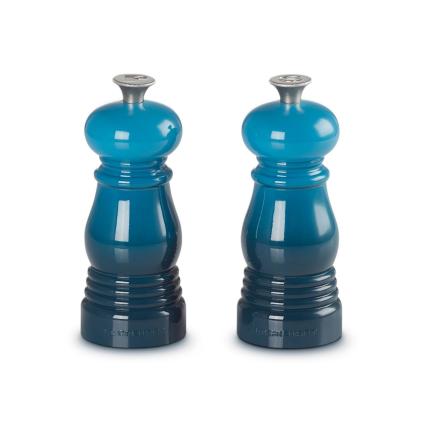 Sada mlýnků na sůl a pepř 11 cm, sada 2 ks, DEEP TEAL, plast, Le Creuset