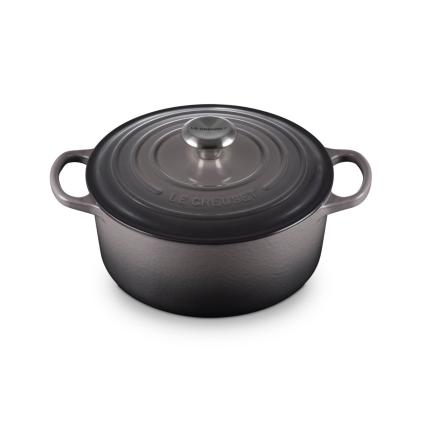 Kastrol SIGNATURE 24 cm, 4,2 l, FLINT, litina, Le Creuset