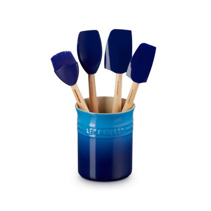 Kuchyňské náčiní, sada 4 ks, se stojanem, AZURE, Le Creuset
