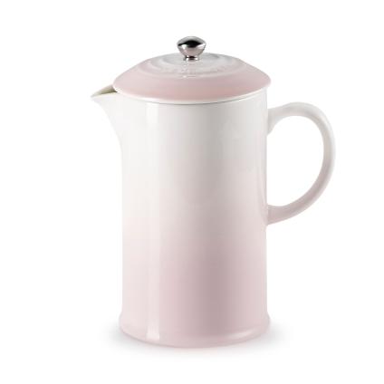 French press kávovar 1 l, SHELL PINK, kamenina, Le Creuset