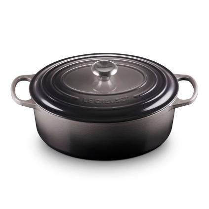 Kastrol SIGNATURE 31 cm, 6,3 l, oválný, FLINT, litina, Le Creuset