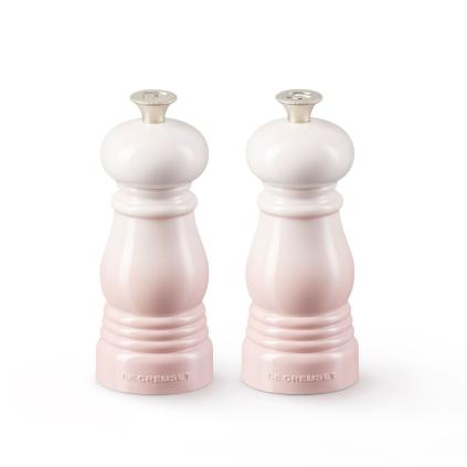 Sada mlýnků na sůl a pepř 11 cm, sada 2 ks, SHELL PINK, plast, Le Creuset