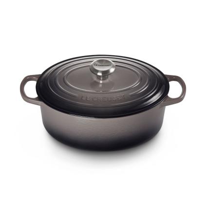 Kastrol SIGNATURE 29 cm, 4,7 l, oválný, FLINT, litina, Le Creuset