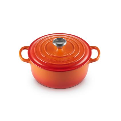 Kastrol SIGNATURE 20 cm, 2,4 l, FLAME, litina, Le Creuset