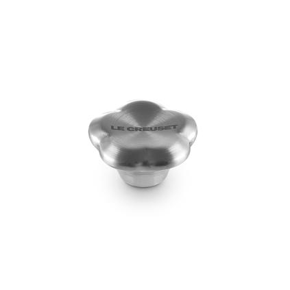 Úchyt na poklici SIGNATURE FLOWER 4,7 cm, stříbrná, nerezová ocel, Le Creuset