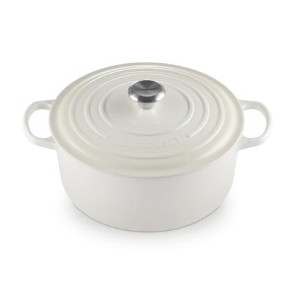 Kastrol SIGNATURE 28 cm, 6,7 l, MERINGUE, litina, Le Creuset