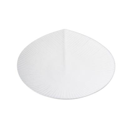 Talíř na tapas SNOW LEAF 17 cm, bílá, keramika, MIJ