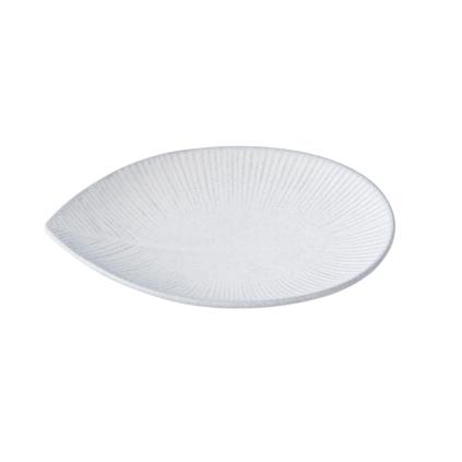 Talíř na tapas SNOW LEAF 13 cm, bílá, keramika, MIJ