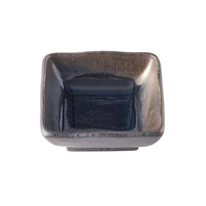 Miska na omáčku 7 x 7 cm, 50 ml, černá, keramika, MIJ