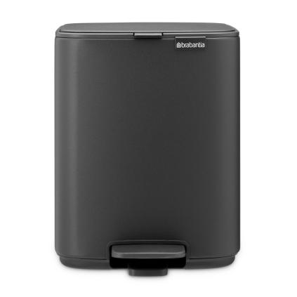 Pedálový odpadkový koš BO 7 l, minerální šedá, ocel, Brabantia
