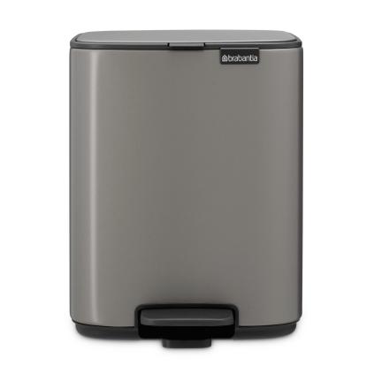 Pedálový odpadkový koš BO 7 l, platinová, ocel, Brabantia