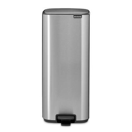 Pedálový odpadkový koš BO 30 l, matná ocelová, ocel, Brabantia