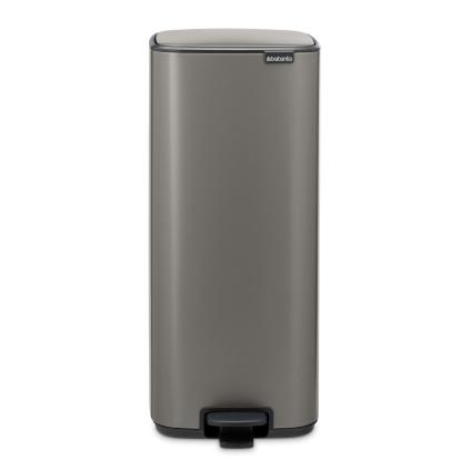 Pedálový odpadkový koš BO 30 l, platinová, ocel, Brabantia
