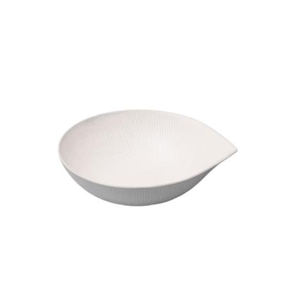 Jídelní mísa SNOW LEAF 24 cm, 900 ml, bílá, keramika, MIJ