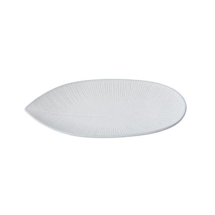 Předkrmový talíř SNOW LEAF 21 cm, bílá, keramika, MIJ