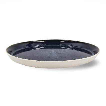 Jídelní talíř GASTRO 27 cm, bílá / tmavě modrá, kamenina, Bitz