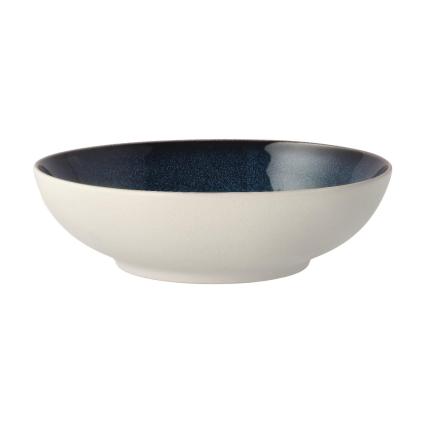 Jídelní mísa GASTRO 20 cm, 1 l, bílá / tmavě modrá, kamenina, Bitz