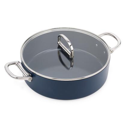 Kastrol SPACE 45046 28 cm, 4,7 l, modrá, keramický povrch, Joseph Joseph