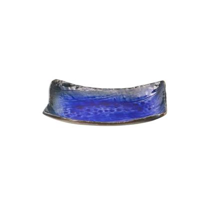 Servírovací talíř COBALT BLUE 26 x 16 cm, modrá, keramika, MIJ