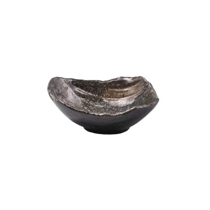 Miska na omáčku SHIRANAMI 15 cm, 120 ml, černá, keramika, MIJ