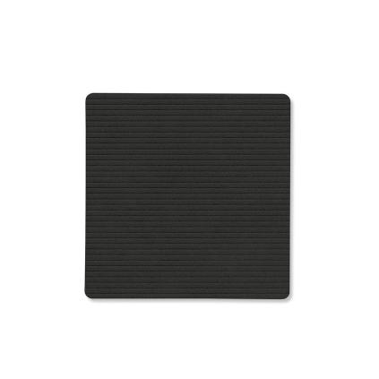Podtácek SQUARE CORDUROY 10 x 10 cm, černý inkoust, kůže, LIND DNA