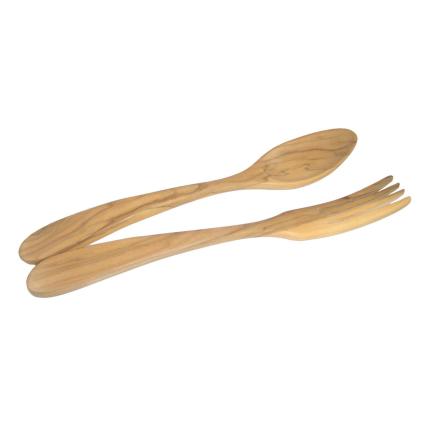 Salátové náčiní 35 cm, sada 2 ks, hnědá, olivové dřevo, Lion Sabatier