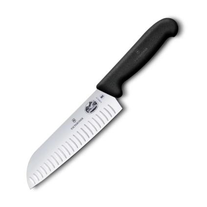 Santoku nůž FIBROX 17 cm, černá, plast, Victorinox