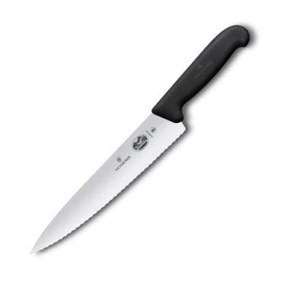 Kuchařský nůž FIBROX 22 cm, černá, plast, Victorinox
