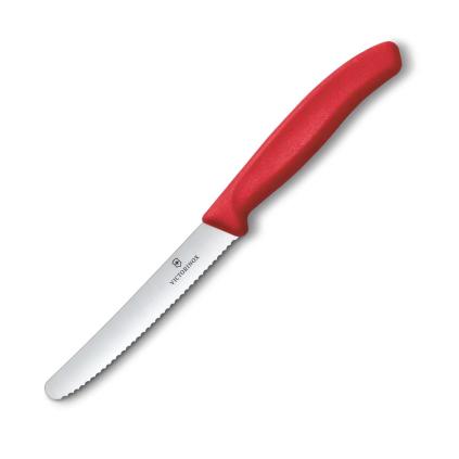Nůž na rajčata SWISS CLASSIC 11 cm, červená, plast, Victorinox