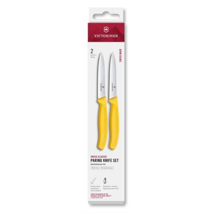 Sada nožů SWISS CLASSIC 10 cm, sada 2 ks, žlutá, plast, Victorinox