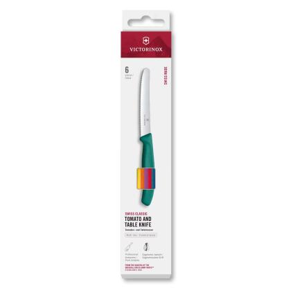 Sada nožů SWISS CLASSIC 11 cm, sada 6 ks, vícebarevná, plast, Victorinox